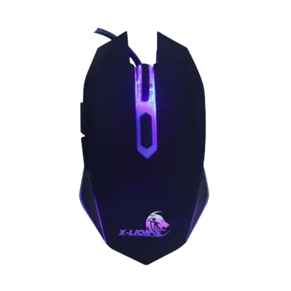 Mouse Gaming RGB X-LION MS-200 Alámbrico USB 2400 Dpi - Negro