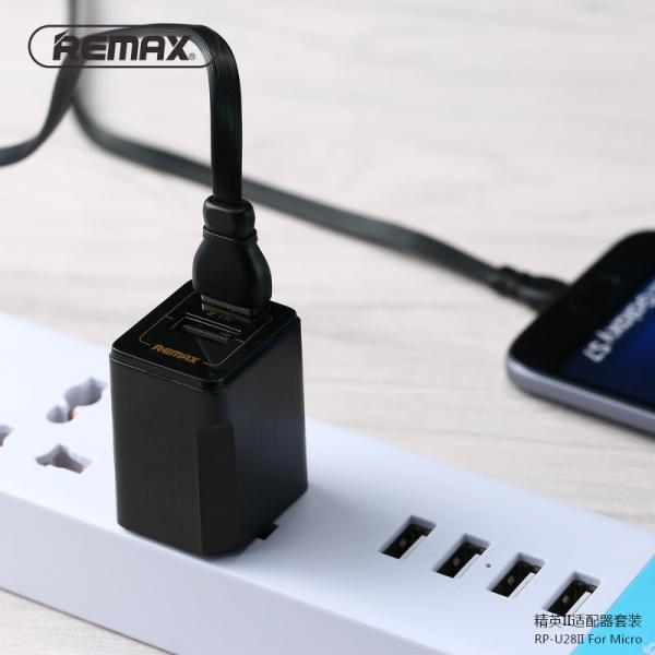 Cargador Casa RP-U2811 Remax - Lightning Negro