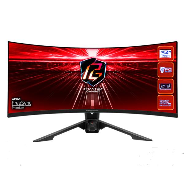 MONITOR 34" ASROCK GAMING   MO-PG34WQ15R3A (3440 X 1440) 2K 165HZ FREESYNC HDR400 CURVE