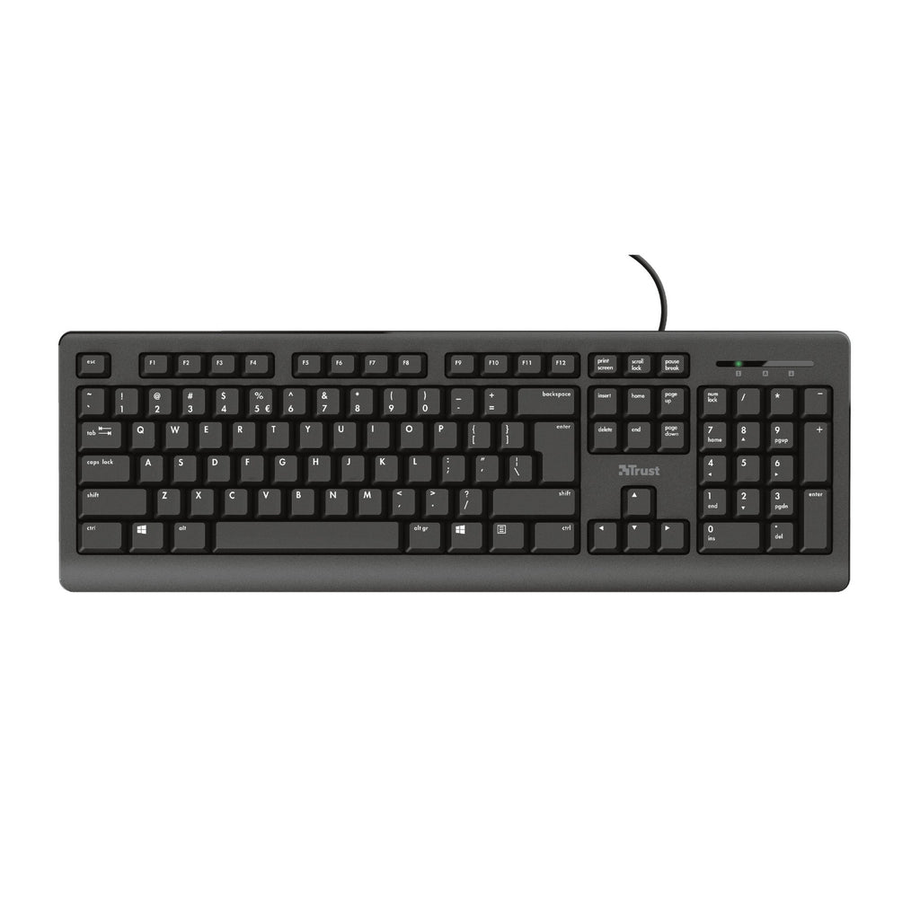 Trust teclado alambrico USB negro primo 23883