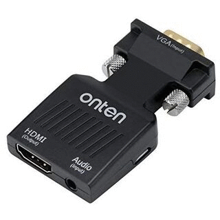 ADAPTADOR HDMI A VGA AUDIO DC OTN-7557S ONTEN NEGRO