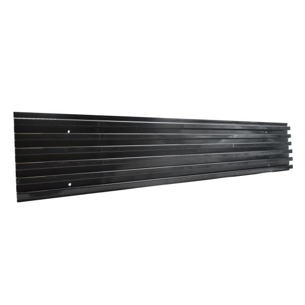 LAMINA RANURADA METÁLICA FG-0067 6M*15CM*1.2CM NEGRA