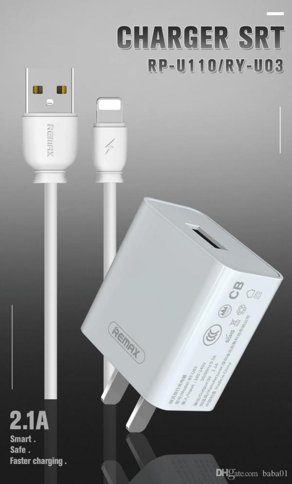 Cargador Casa RP-U110 RY-U03 Remax - Lighthing Blanco