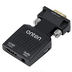 Onten Adaptador HDMI A VGA Audio DC Negro OTN-7557S