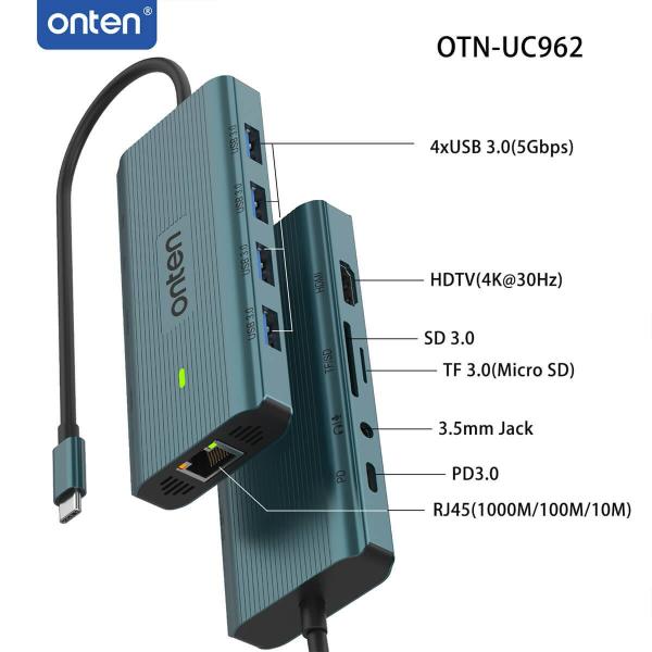 Hub USB Tipo C OTN-UC962 Onten