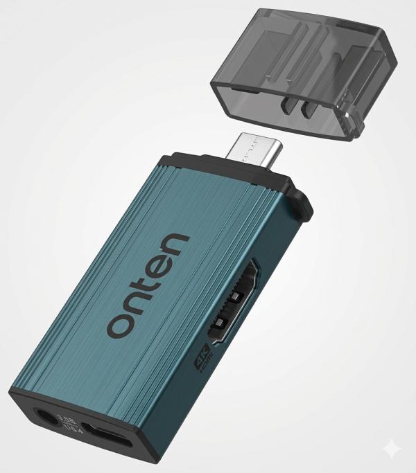 Convertidor de Video USB C a Hdtv HDMI OTN-UC362 Onten - Negro