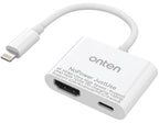 Adaptador de Video USB Lightning Macho a HDMI USB Tipo C Hembra OTN-7565M Onten - 12CM Blanco