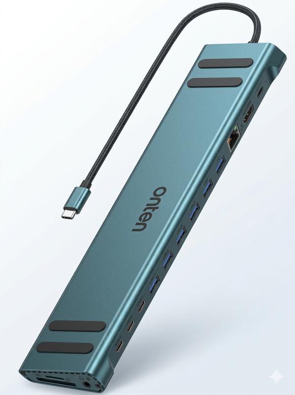 Estacion Dock Multifuncional USB Tipo C OTN-9399 Onten - Verde