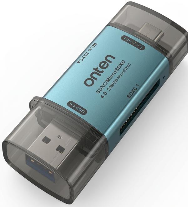 Lector Memoria USB Tipo C y Tipo a OTN-CR631 Onten - Verde