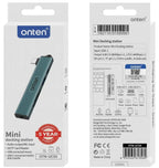 Mini Estacion Dock Multifuncional USB Tipo C OTN-UC56S Onten - Verde