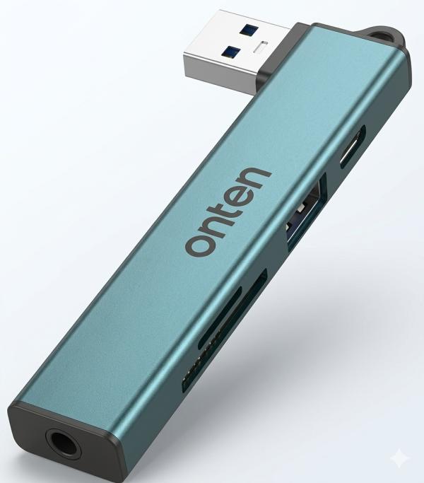 Mini Estacion Dock Multifuncional USB Tipo C OTN-UC56S Onten - Verde