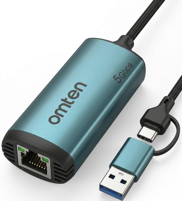 Adaptador Convertidor de Video USB Tipo C y USB Tipo a Ethernet OTN-UE65 Onten - Verde