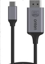 Cable USB Tipo C a Display Port con Convertidor de Video UC938 Onten - 1.8m Negro
