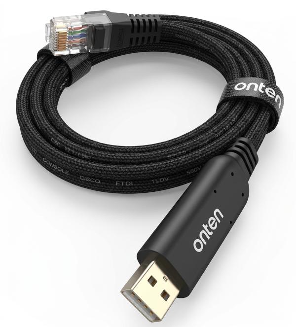 Cable USB Tipo a Serial Consola RJ45 OTN-UA21 Onten - 1.5m Gris