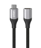 Cable USB Tipo C Extencion con Convertidor de Video OTN-9106 Onten - 1M Gris