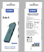 Hub USB Tipo C OTN-UC51 Onten - Verde