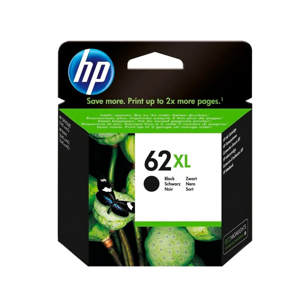 HP cartucho de tinta negro alto rendimiento 62xl C2P05AL