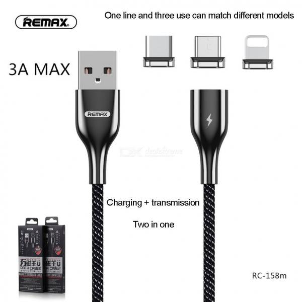 Cable USB Micro B RC-158M R-MAGNETS Remax - Negro