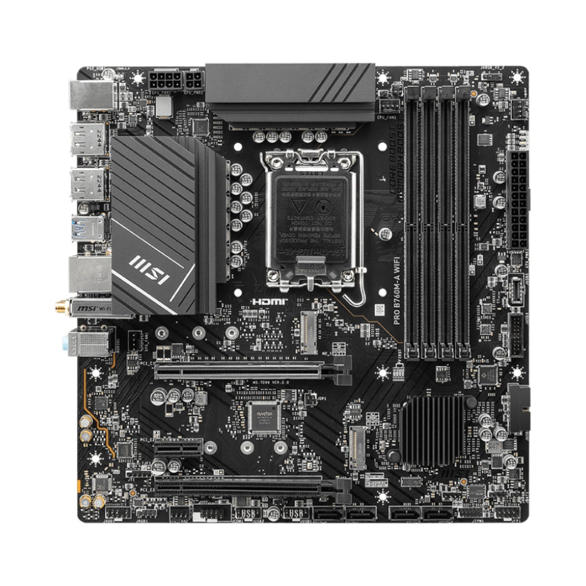 Tarjeta Madre Msi Pro B760M-A WIFI LGA1700 Micro-ATX DDR5 Imagen principal del producto