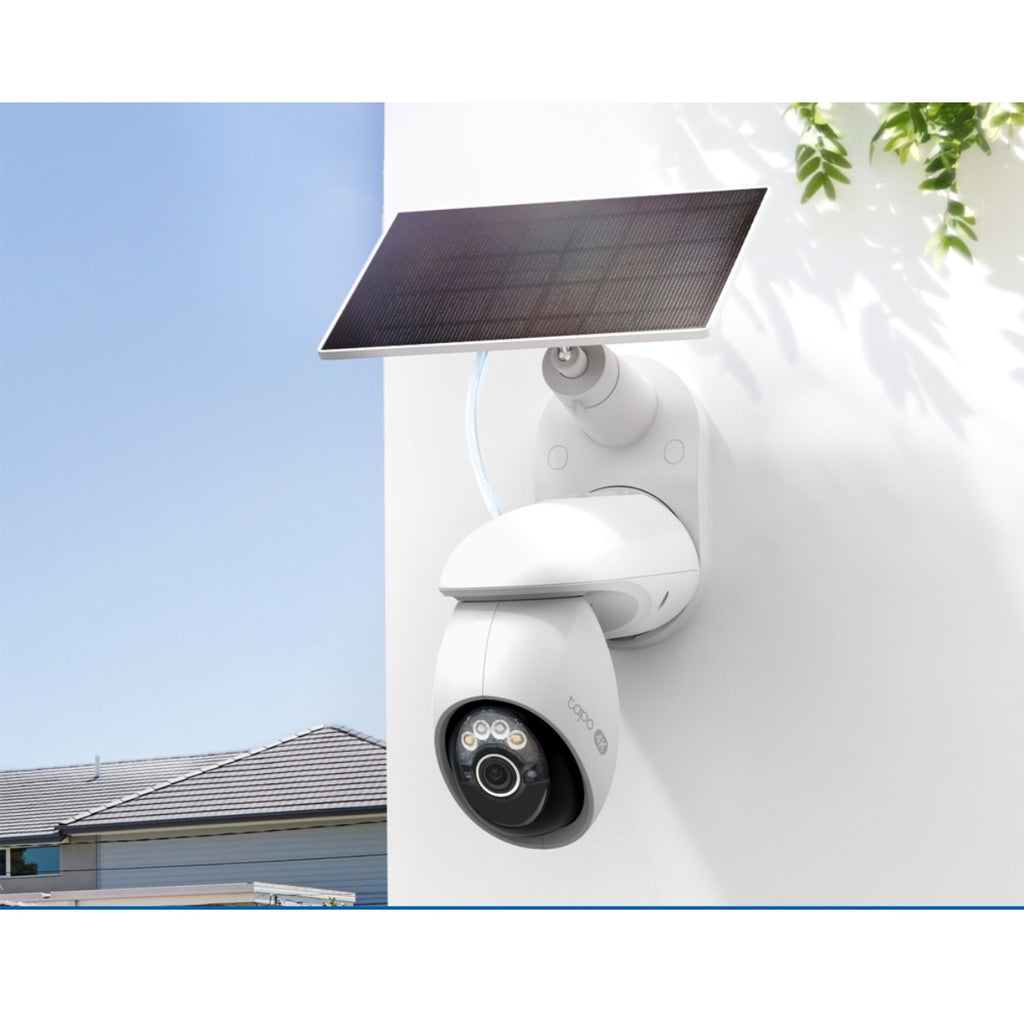 TP Link camara de seguridad  Wi-Fi con panel solar y bateria, 4K 8MP, vision nocturna a color - Tapo C660 KIT
