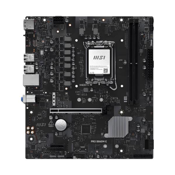 Tarjeta Madre Msi PRO B860M-E Lga 1851 MICRO-ATX DDR5 911-7E45-004 - Negro