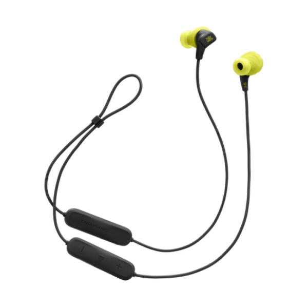 JBL audífono inalámbrico negro amarillo endurance run 3 wireless