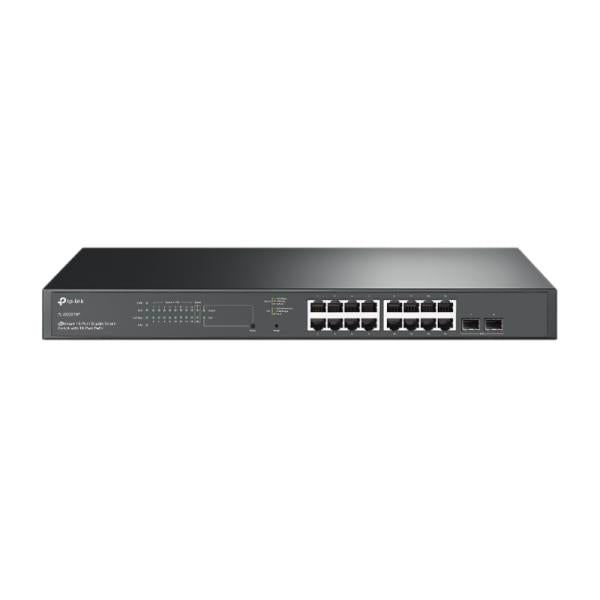 Switch TP Link Sg2218p(un) Omada 16 Puertos RJ45 Poe+ + 2 Ranuras Sfp Gigabit 10/100/1000 Mbps Administrable - Negro