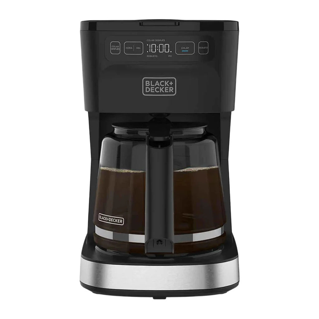 Black+Decker cafetera programable 12 tazas gris plata CM0322-0SDLA
