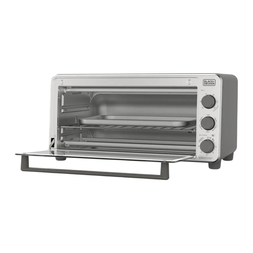 Black + Decker horno tostador 15 lts extra ancho color gris - TO8230-0GDLA