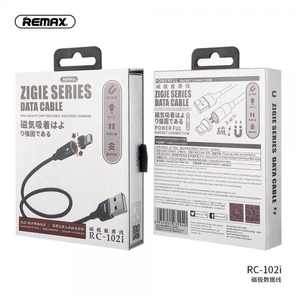 CABLE USB TIPO C RC-102A SERIES ZIGIE REMAX NEGRO