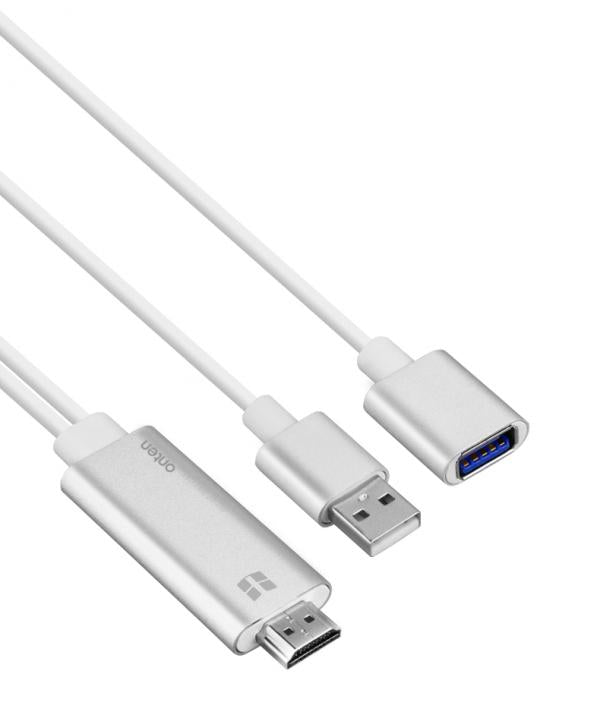 Cable Adaptador USB Hembra 3.0 a HDMI Tipo B +usb Macho 2.0 Otn- 7562A Onten
