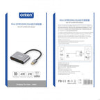 Cable Adaptador Mini Display Port a Hdmi+vga 4K 60HZ OTN-5131B Onten - Gris
