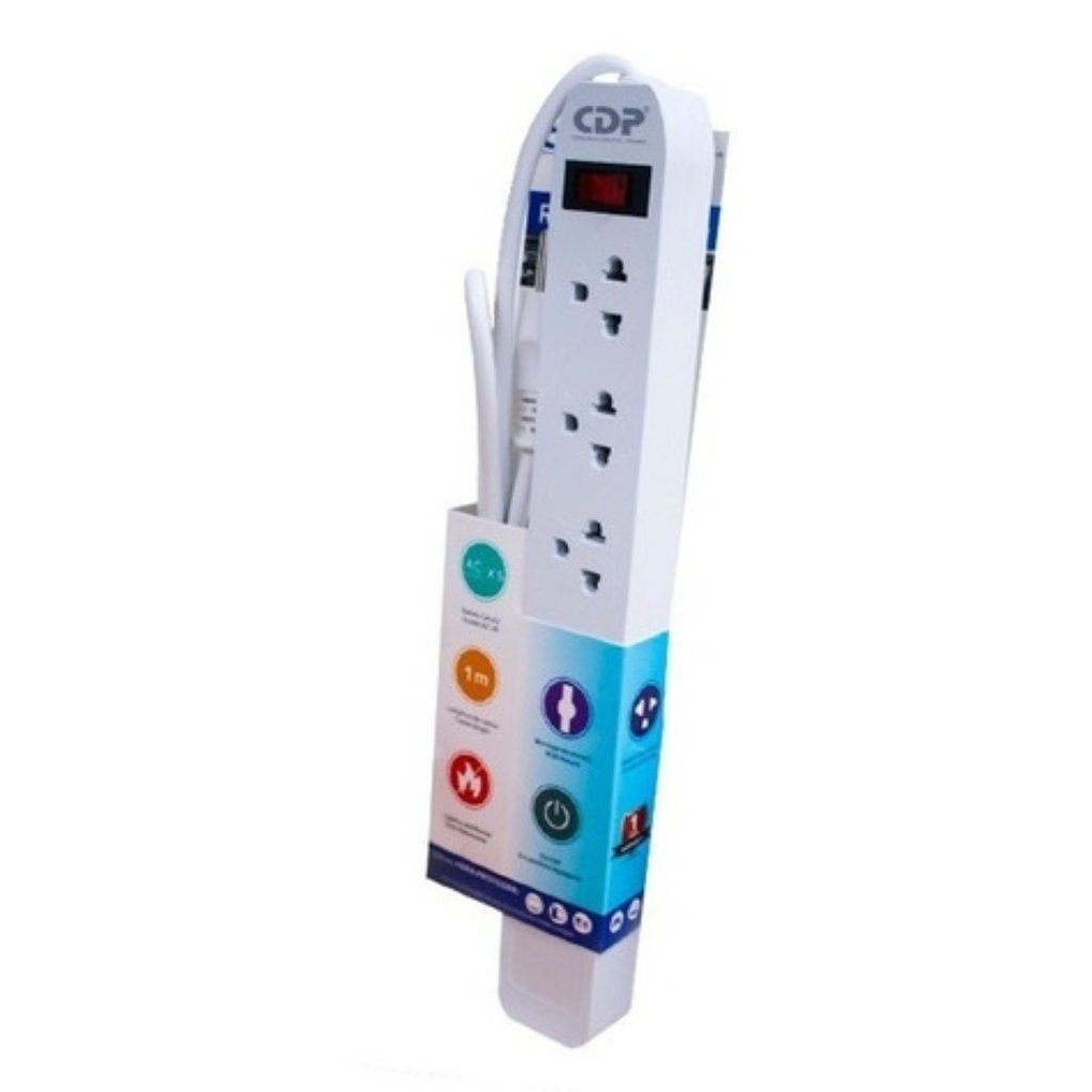 CDP regleta supresor de picos  5 entradas con 3 puertos usb RU-SS5