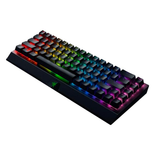 Teclado Gaming RGB Razer Blackwidow V3 Mini Hyperspeed Mecánico Alámbrico USB Español Switch Amarillo RZ03-03890900-R311 - Negro