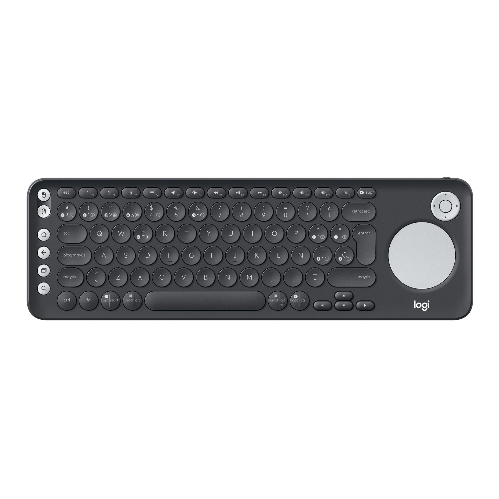 Teclado Logitech K600 inalámbrico bluetooth con touchpad inglés