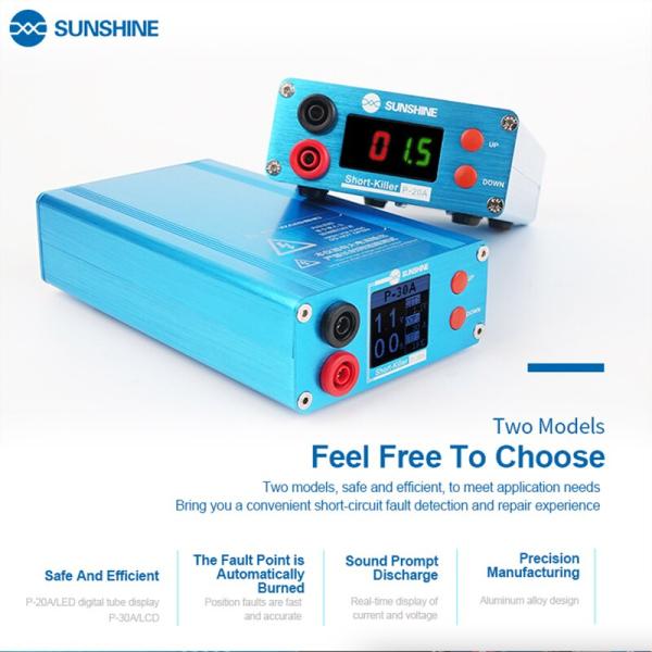 Detector de Fallas Cortocircuitos para Telefonos Moviles y Computadoras P-20A Sunshine