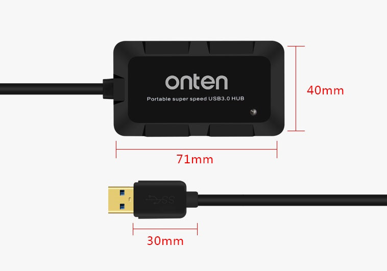 Hub USB Tipo a OTN-8102B Onten - Negro