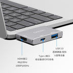 Adaptador Dual Tipo C a Convertidor Hdtv con USB 3.0 + Carga Pd OTN-9177S Onten
