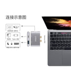 Adaptador Dual Tipo C a Convertidor Hdtv con USB 3.0 + Carga Pd OTN-9177S Onten