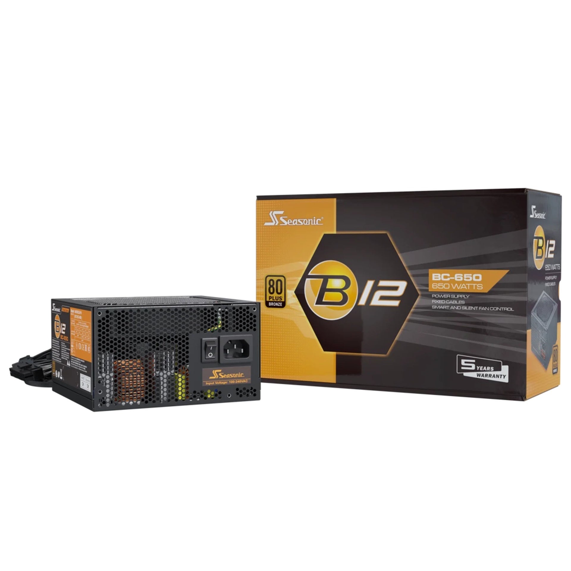 Fuente de Poder Seasonic B12 Bc 650 650W No Modular Atx A651BCAFH - Negro Imagen principal del producto