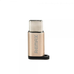 CABLE ADAPTADOR MICRO B TIPO C RA-USB1 SERIE FELIZ REMAX DORADO