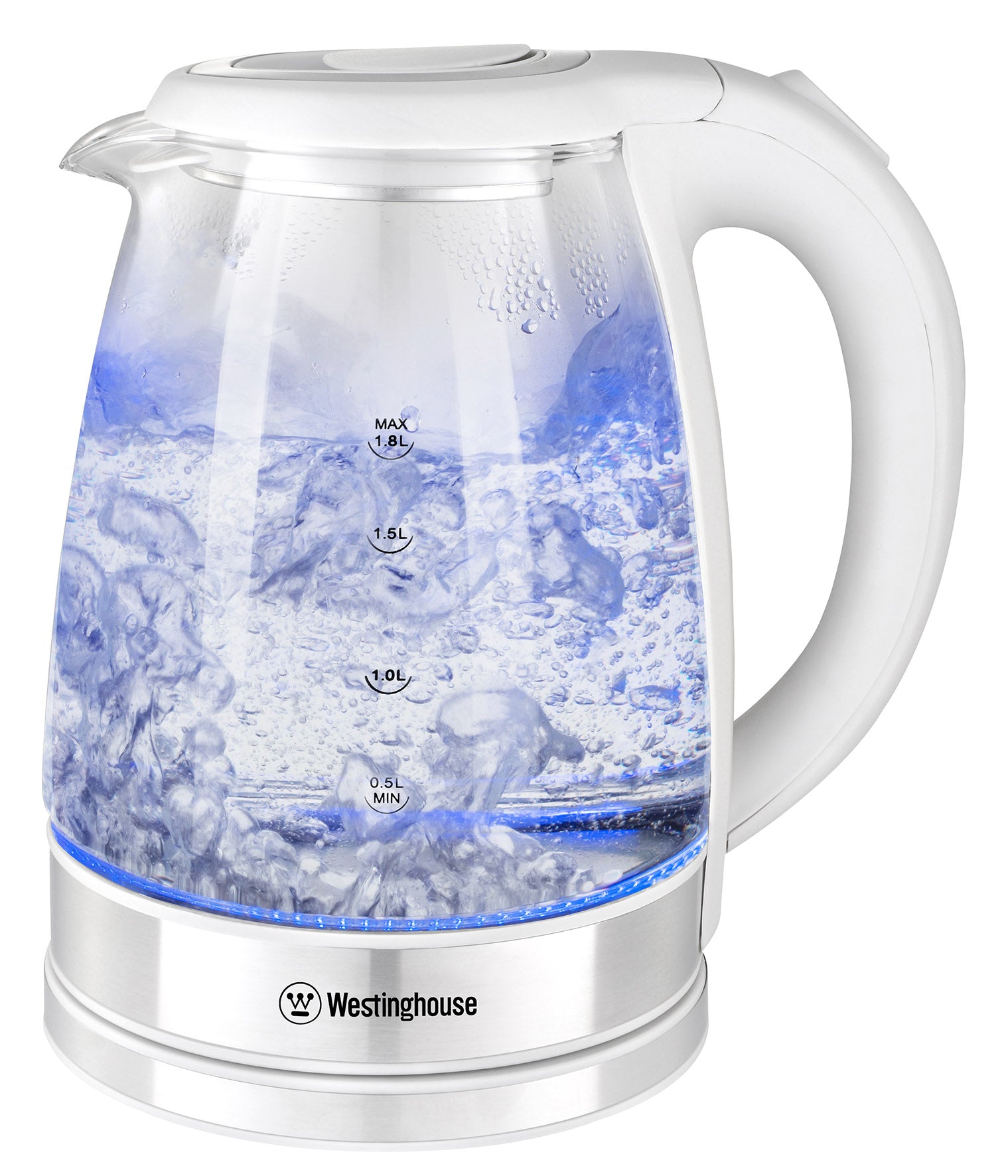 Westinghouse hervidor de vidrio LED 1.8l 1500W blanco WKWKKL21WH Imagen principal del producto