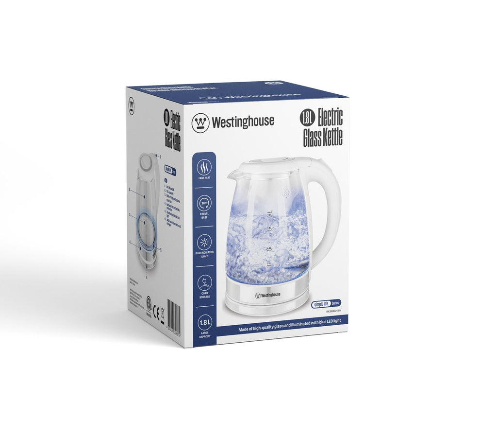 Westinghouse hervidor de vidrio led 1.8 L 1500W - WKWKKL21WH