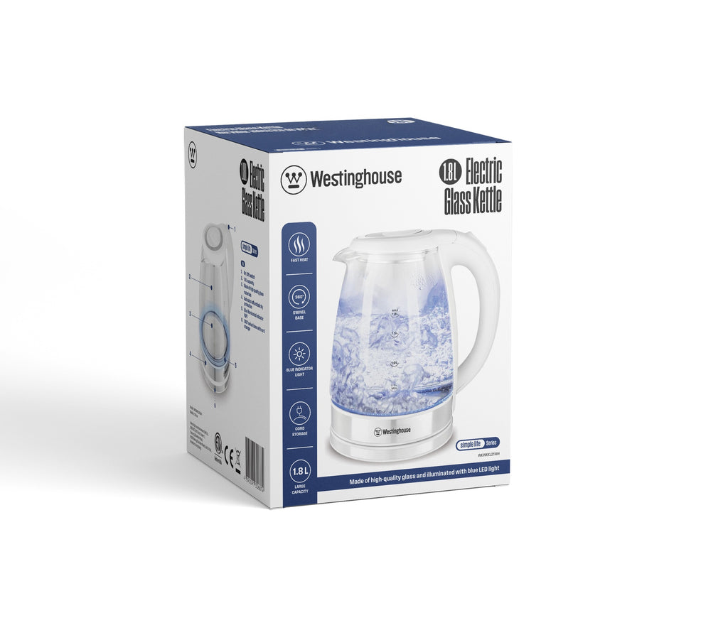 Westinghouse hervidor de vidrio led 1.8 L 1500W - WKWKKL21WH