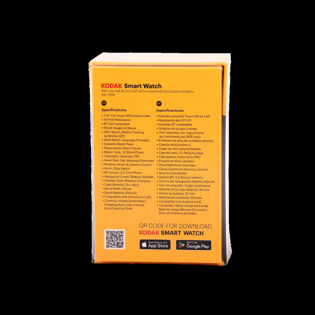 Kodak reloj inteligente SW7202 plateado 1,45" full touch