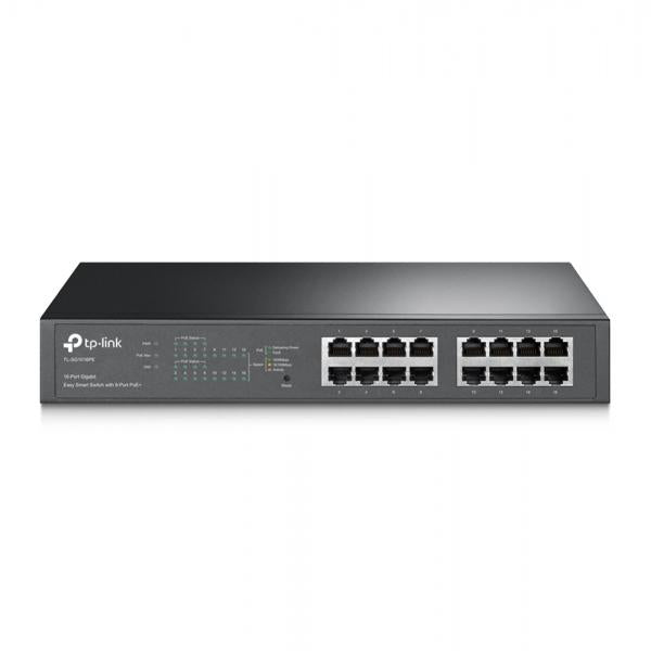 Switch TP Link TL-SG1016PE 16 Puertos Gigabit Smart Poe 10/100/1000 Mbps Administrable - Negro
