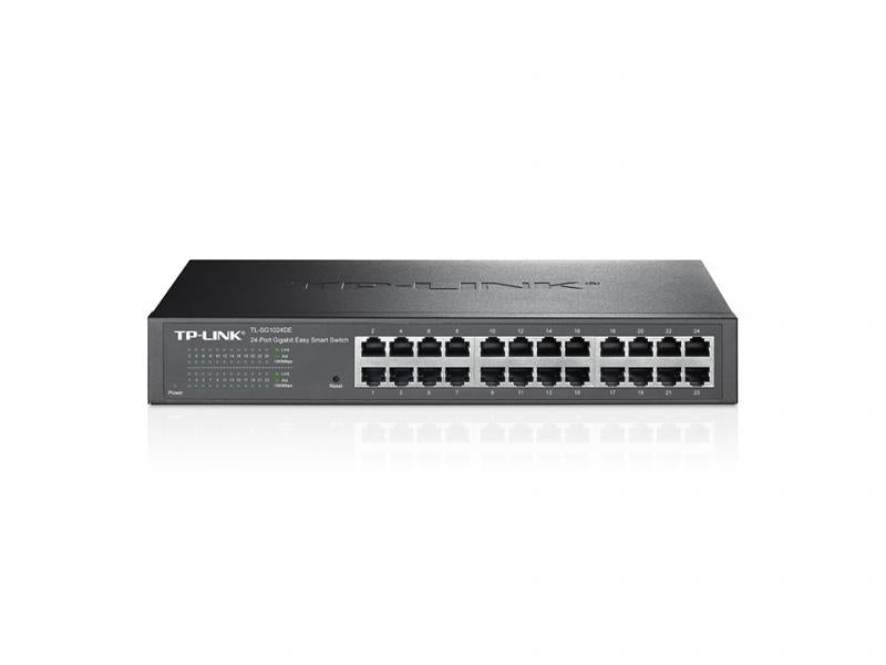 Switch TP Link TL-SG1024DE 24 Puertos Gigabit 10/100/1000 Mbps Easy Smart Managed Administrable - Negro