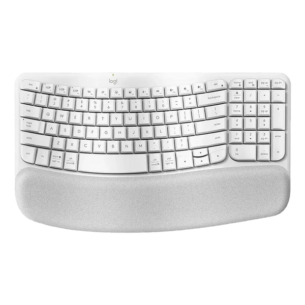 Teclado Logitech Ergo Wave Keys Membrana Inalámbrico Bluetooth Español 920-012279 - Blanco