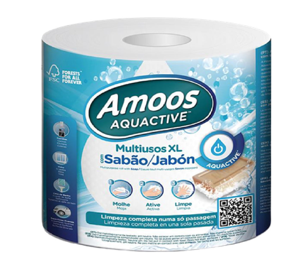 Amoos toalla mayordomo big roll aquactive 3 capas paq 6 und Imagen secundaria del producto
