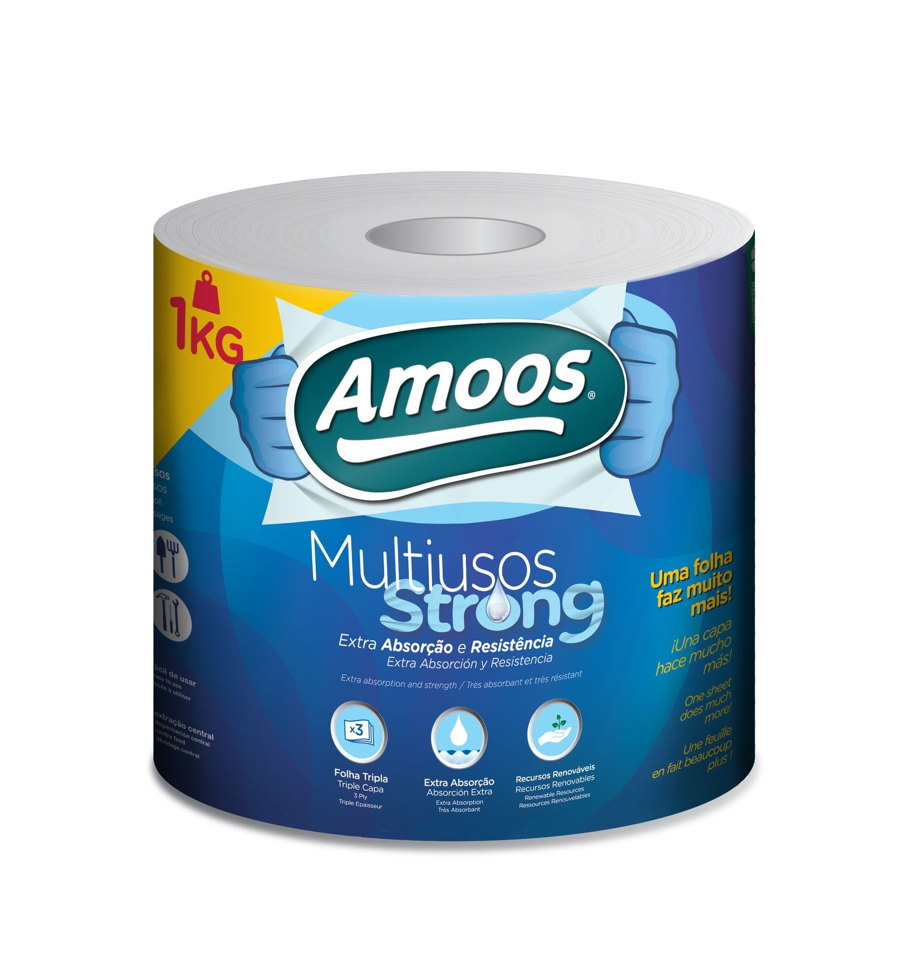 Amoos toalla mayordomo strong triple hoja 280 h paq 6 Imagen secundaria del producto